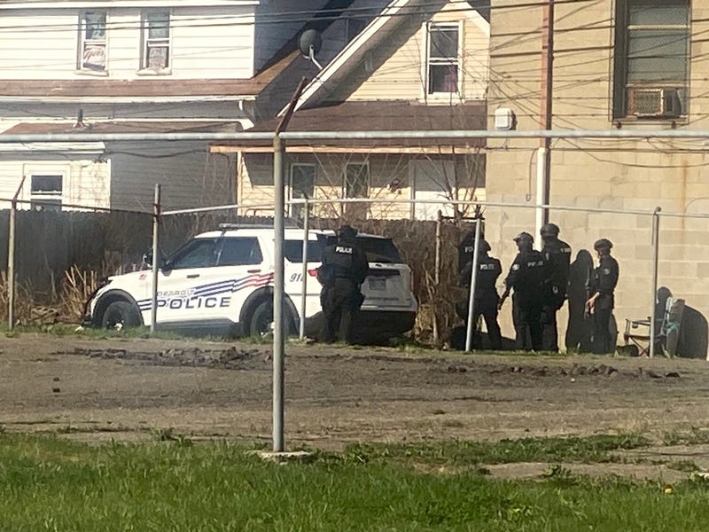 There's a heavy police presence, along with fire fighters and SWAT, at the scene of a Detroit home where a confirmed barricaded gunman situation is unfolding on Friday morning.