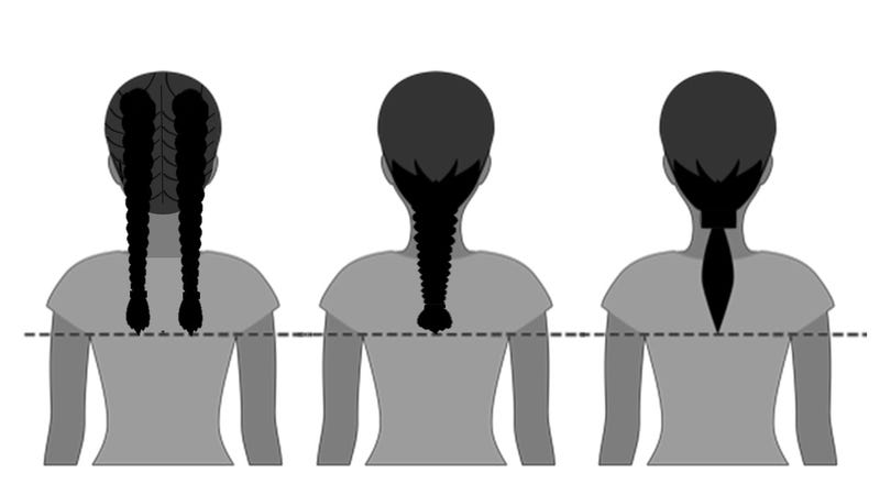 image of ponytails