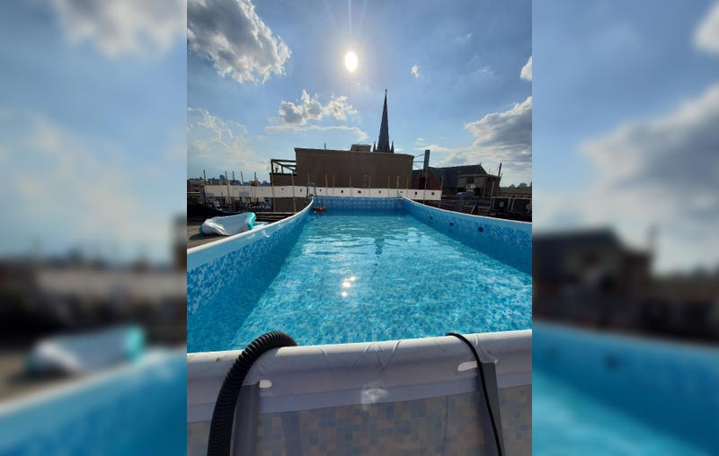 The Department of Buildings tweeted a photo showing the pool under a blazing sun in Williamsburg