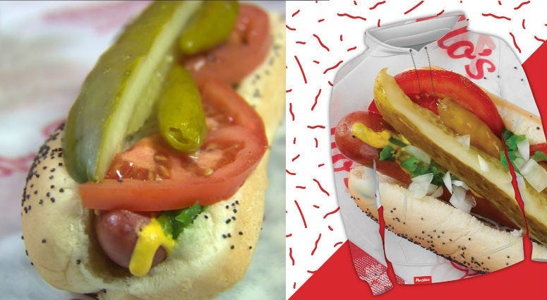 Portillo's has launched a merchandise line, titled the '1963 Collection' that "honors our pride and joy...the hot dog!"