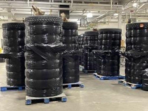 pot hidden in tires