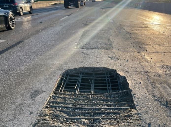 I-20 pothole