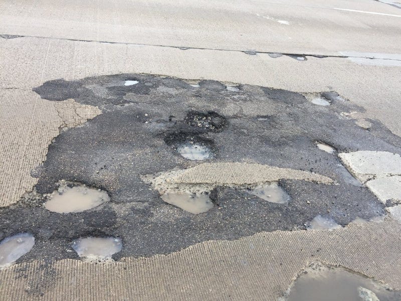 Potholes on Mound Road