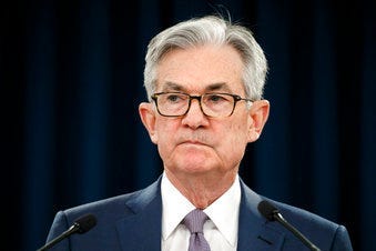 FILE - In this March 3, 2020 file photo, Federal Reserve Chair Jerome Powell pauses during a news conference in Washington. Powell provided a bleak outlook for the U.S. economy in remarks Wednesday, May 13. (AP Photo/Jacquelyn Martin, File)