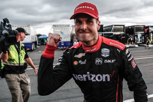 Will Power Celebrates After Winning ABC Supply 500 At Pocono Raceway