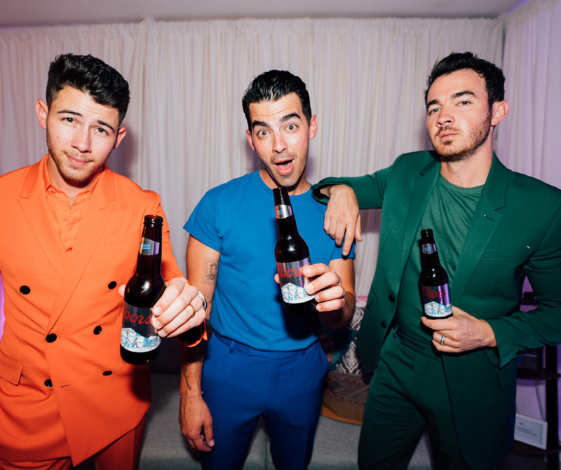 jonas brothers rocking the coors light bottles