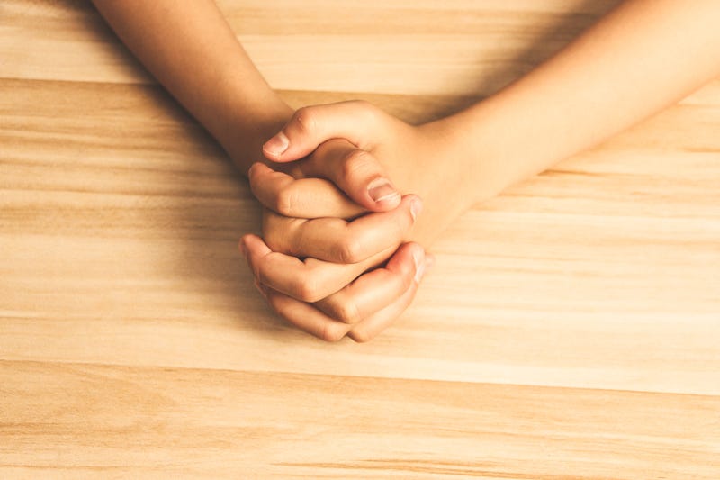 Close up prayer's hands