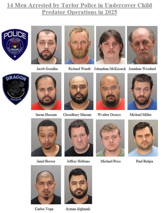 arrested for child sex crimes