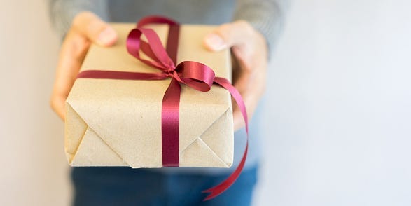 Present, Gift Wrap, Christmas