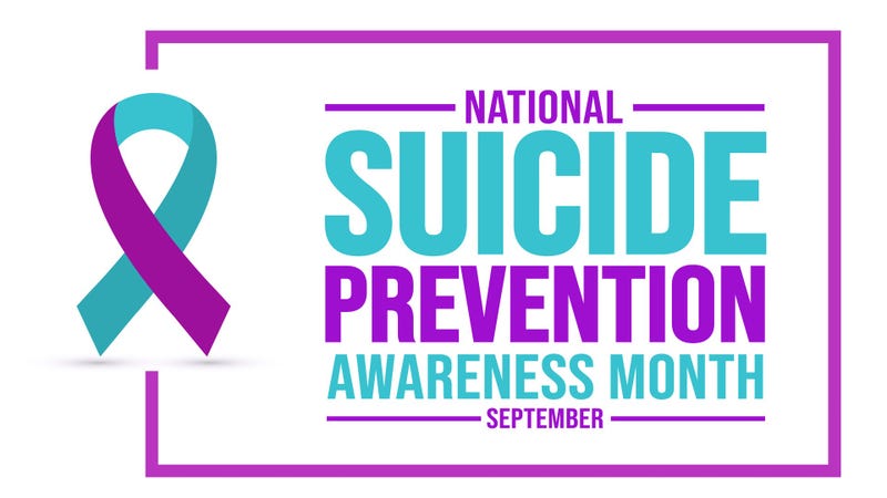 September is National Suicide Prevention Awareness Month background, banner 
