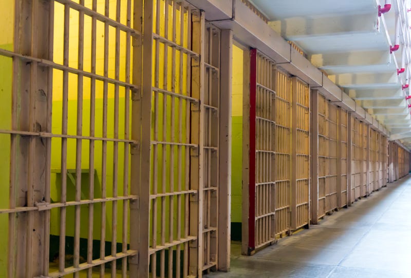 Prison cell bars - stock photo