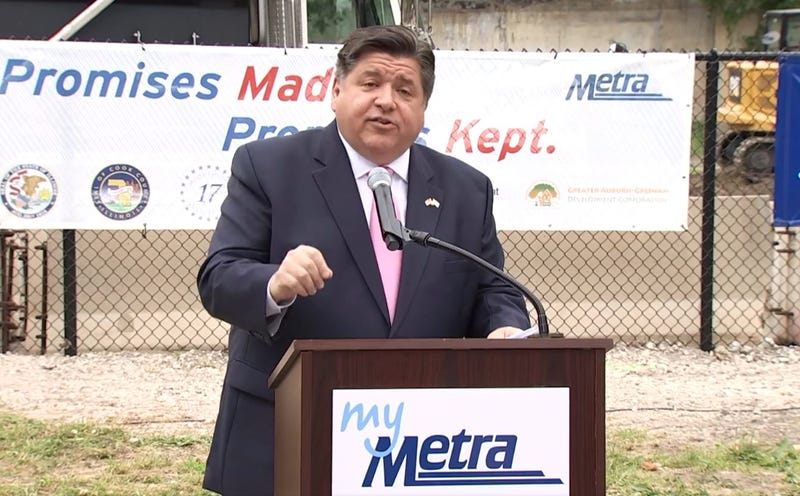 Governor Pritzker at Metra groundbreaking ceremony