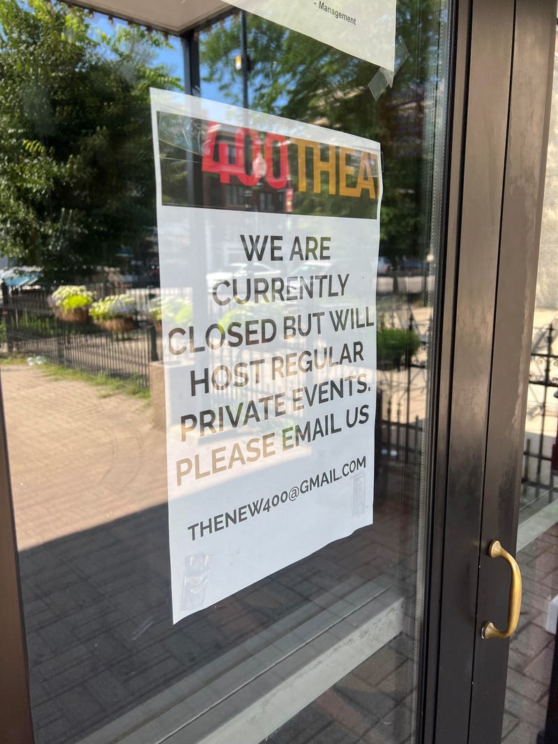 sign at theater