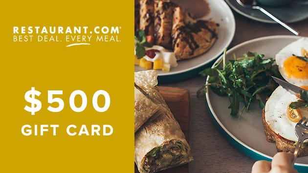 This $500 e-gift card is now just $90, and you can use it at thousands of restaurants