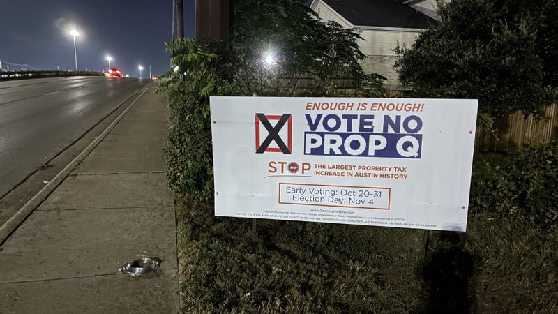 Vote No on Prop Q sign