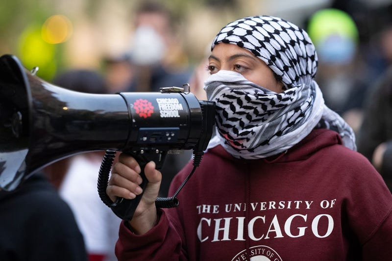 Protesters at the University of Chicago