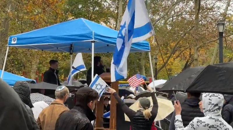 Hundreds gathered to support Israel in the wake of the Oct. 7 Hamas attack.