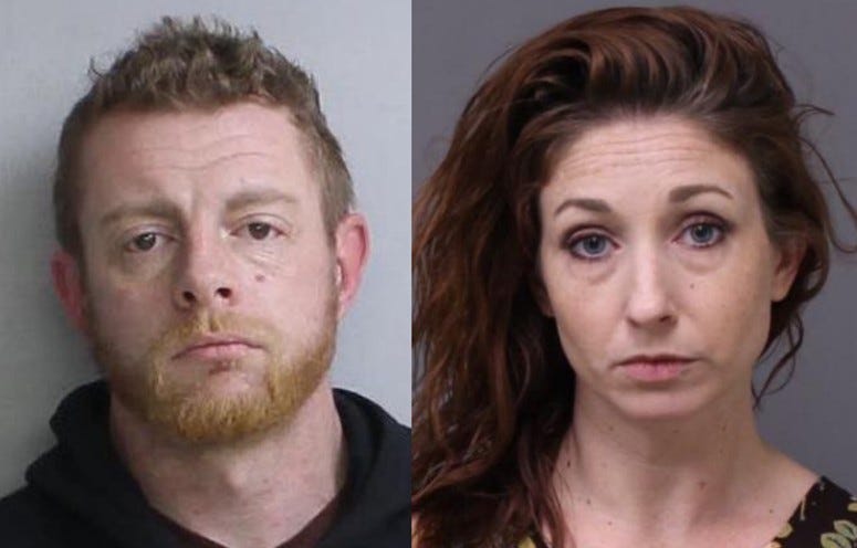 Mugshots of Edward Cordenner III and Kristin Sweigard
