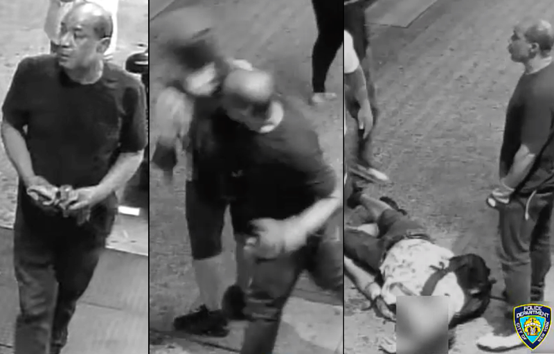 A 52-year-old man was critically injured after another man punched him in an unprovoked attack outside a Bronx restaurant last Friday