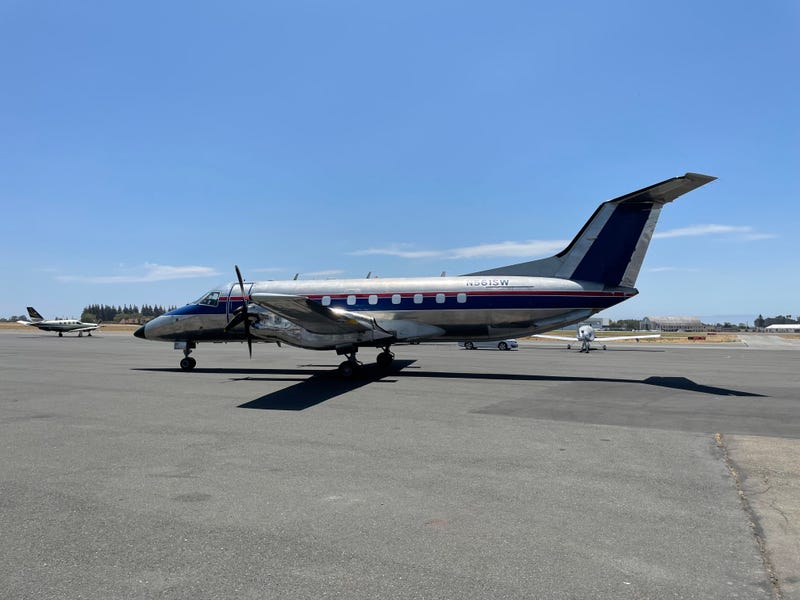 Puppy plane arrives in Hayward from Tulsa, Oklahoma, on Monday, July 19, 2021.