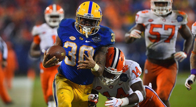 Pittsburgh Panthers running back Qadree Ollison