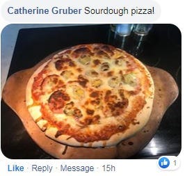 Catherine sourdough pizza