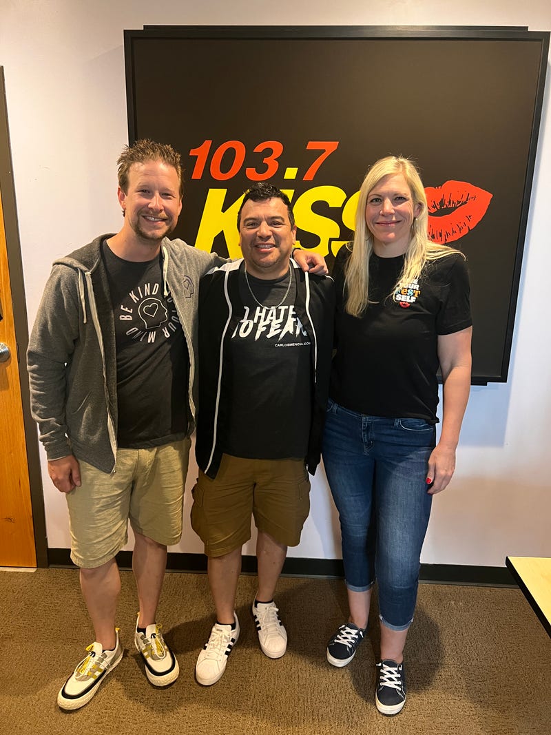 Riggs and Alley with comedian Carlos Mencia