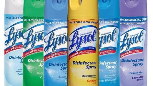 EPA approves 2 Lysol products for killing novel coronavirus on surfaces