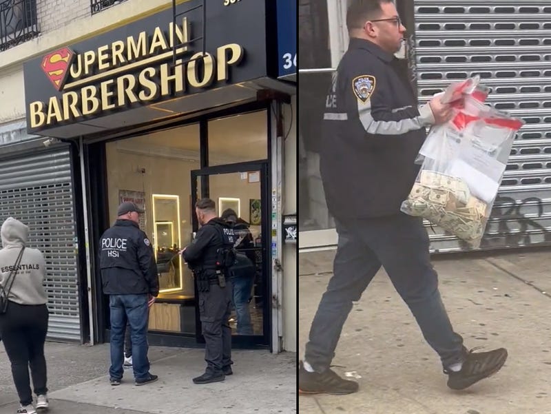 Federal and local law enforcement raided locations in Upper Manhattan Wednesday in a drug and gun bust