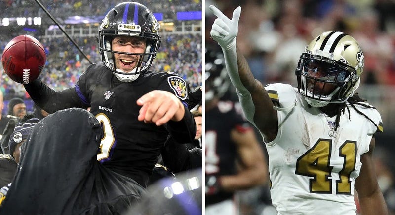 Baltimore Ravens and New Orleans Saints