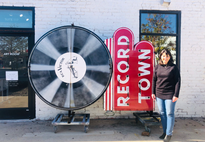 Record Town Sign Fort Worth 
