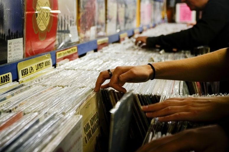 Navigating through stacks of records