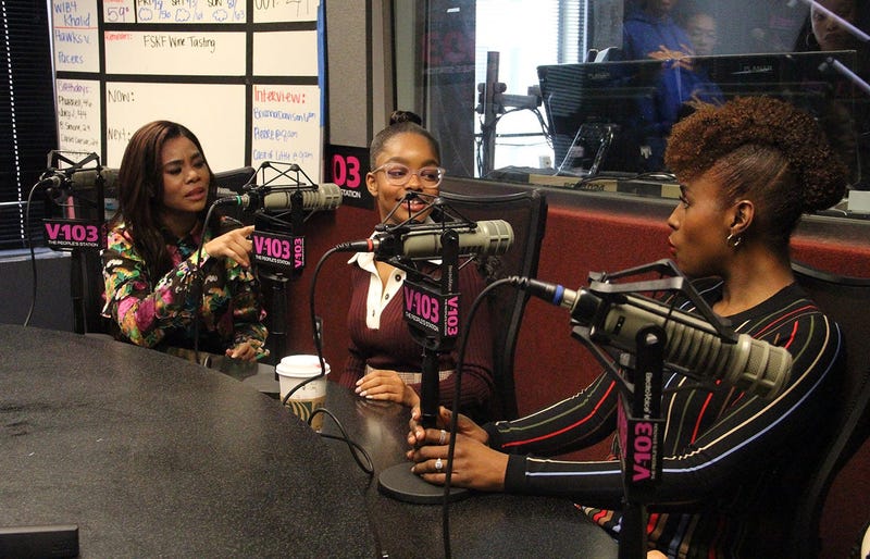 The cast and director of "Little," including Regina Hall, Marsai Martin and Issa Rae visit V-103's The Morning Culture with Frank Ski, Jade Novah & JR