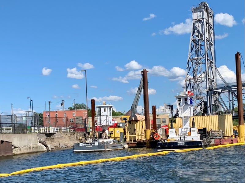 Seawall collapse in Buffalo River at the DL&W Terminal