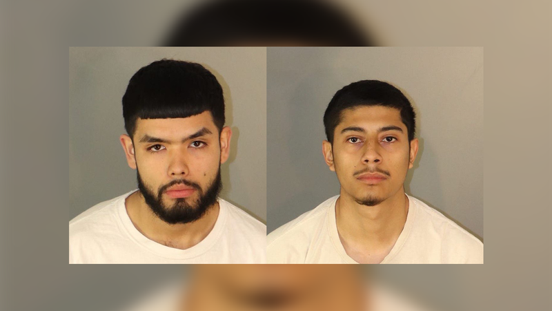 Mugshots of Carlos Marin (left) and Julio Salinas (right) shared by Riverside Police Department. The two were arrested on Jan. 25, 2022 for their alleged role in a home invasion robbery in Riverside on Aug. 19, 2021.
