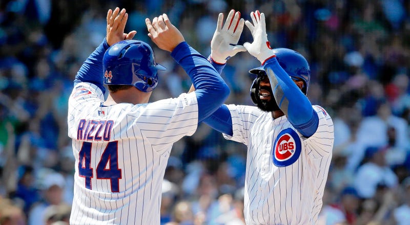 Jason Heyward, right, celebrates with Cubs teammate Anthony Rizzo after homering against the Pirates.