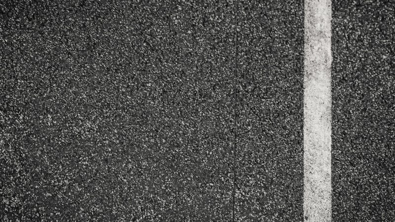 Asphalt texture background with marking lines - stock photo