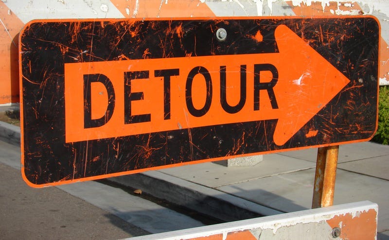 road work detour