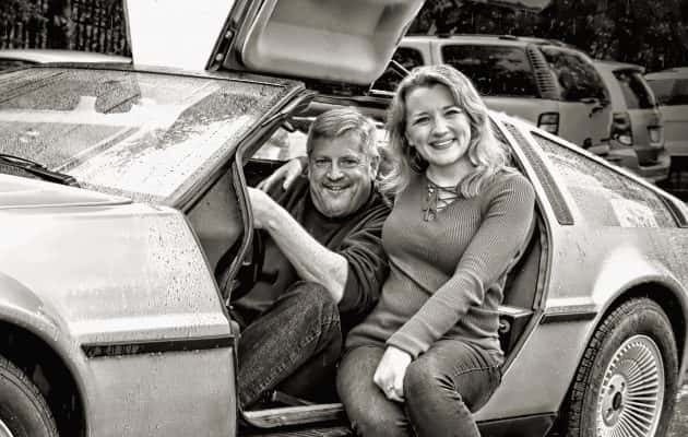 Rob and Joss in Delorean