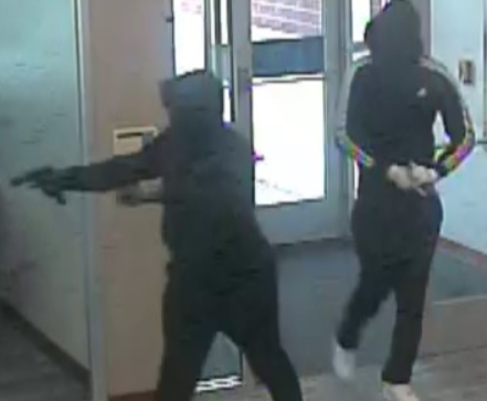suspects robbing bank