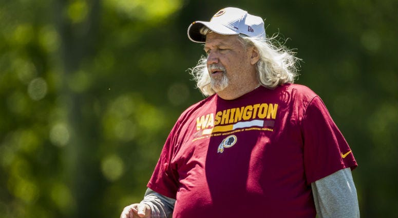 Redskins inside linebackers coach Rob Ryan at Redskins minicamp