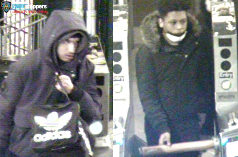 Police released security camera images of two of the three suspects.