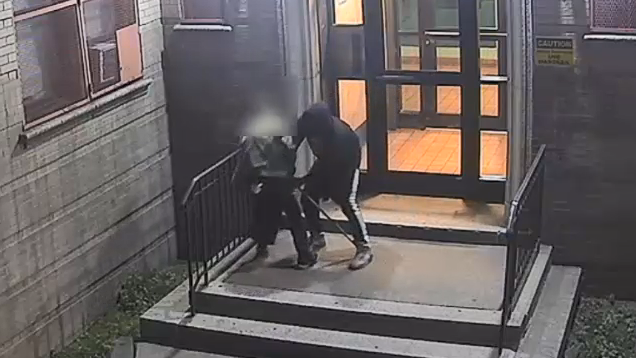 VIDEO: Bronx man, 61, plunges from steps in struggle with spree robber