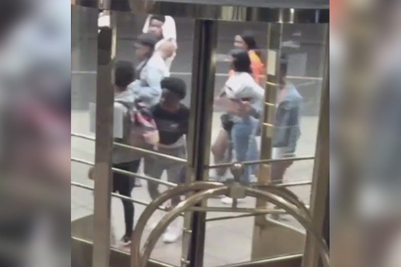 Video image of teenagers suspected of attacking 32-year-old Rizzo Mertz