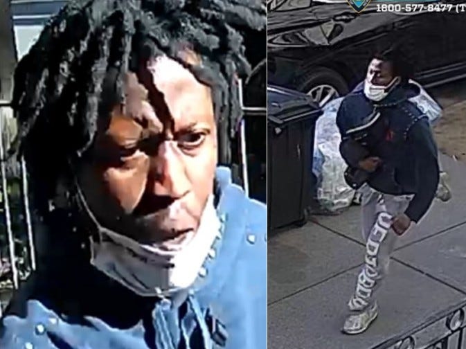 Suspect in purse robbery and assault in Cobble Hill on May 20, 2025.