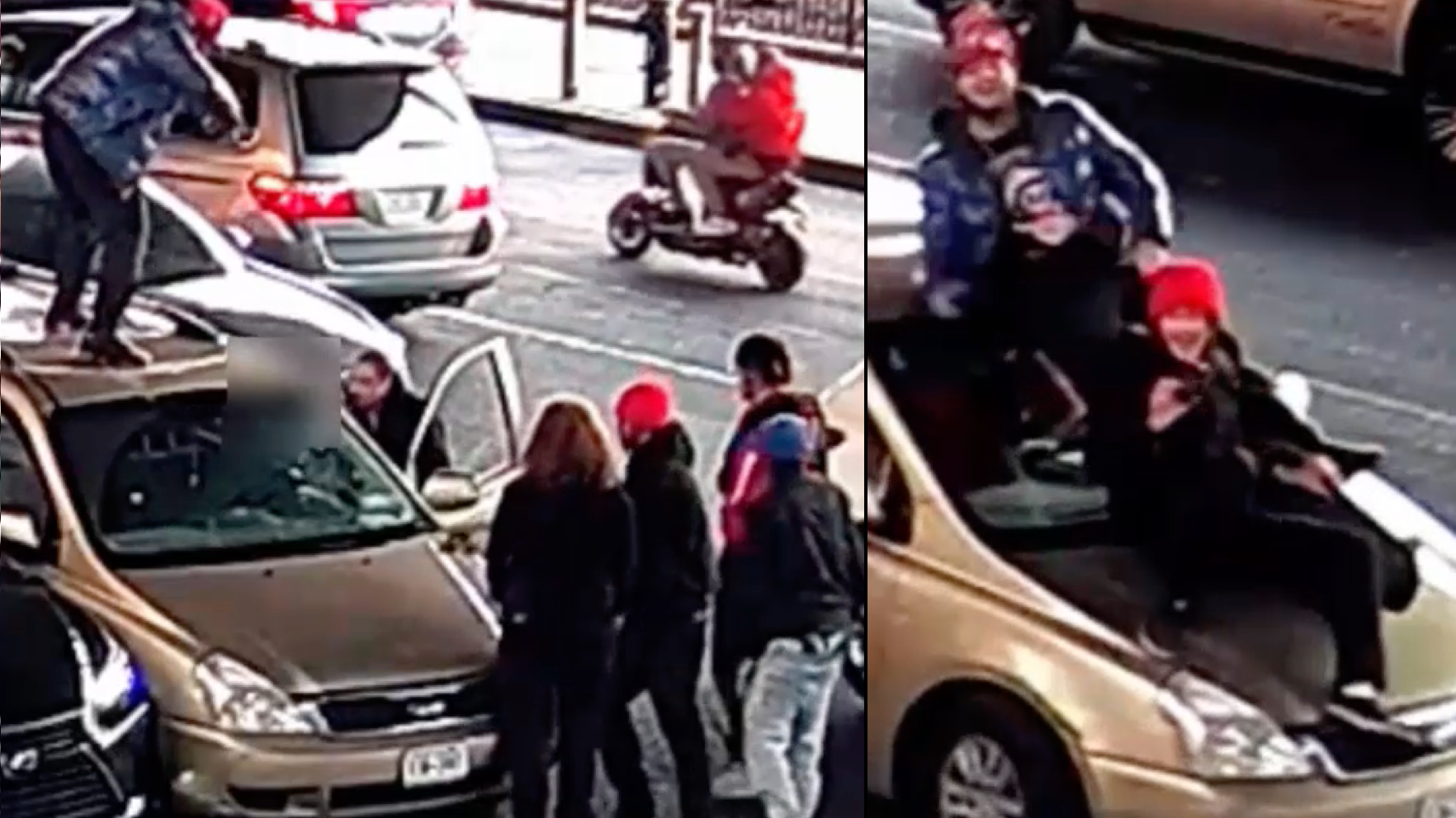 VIDEO: Chaos as group beats up, carjacks driver after crashing into his van outside Bronx mall