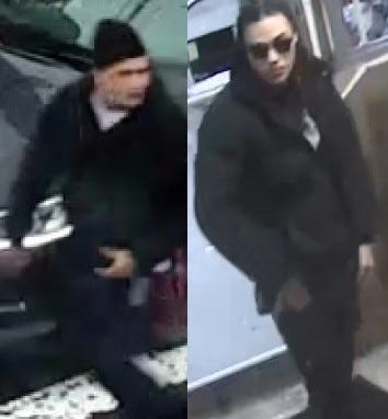 Surveillance images of the two suspects.