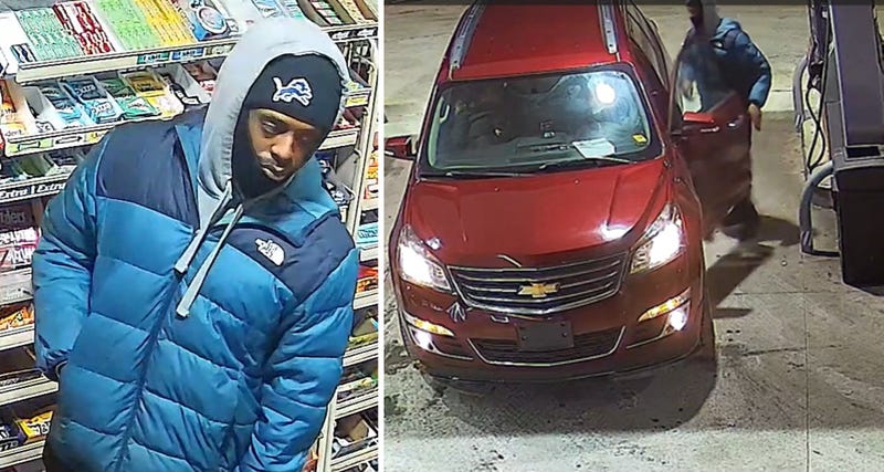 robbery suspect and his vehicle
