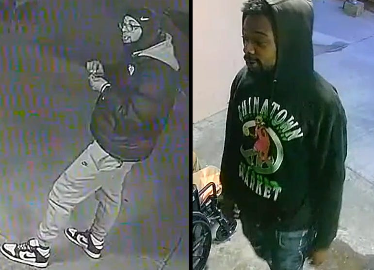 Police are searching for two suspects in the April 11 attack