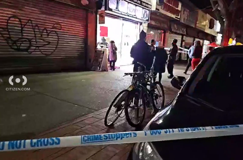 Crime scene tape was up outside the business after the robbery on Dec. 12